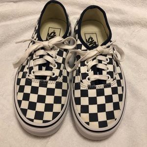 Navy checkered vans